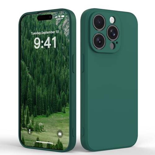 Suitable for iPhone 15 Pro Max Phone Case, Ultra Thin TPU Shockproof Anti-Scratch Case, Soft Fall-Resistant Phone case, Solid Color Phone Cover for iPhone 15 Pro Max, Dark Green - color: Dark Green, size: iPhone 15 Pro Max
