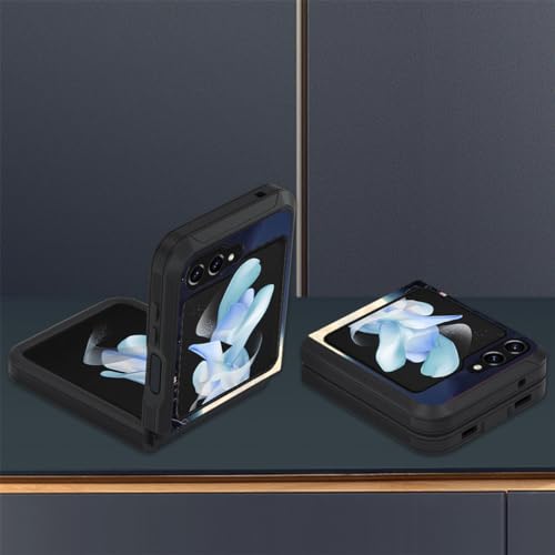 for Samsung Galaxy Z Flip 5 Case, Heavy Duty Dual Layer Hybrid Military Grade Shockproof Drop Folding Protective Cover for Samsung Galaxy Z Flip 5 5G 2023 - Cat Under The Moon - color: Cat Under The Moon-1