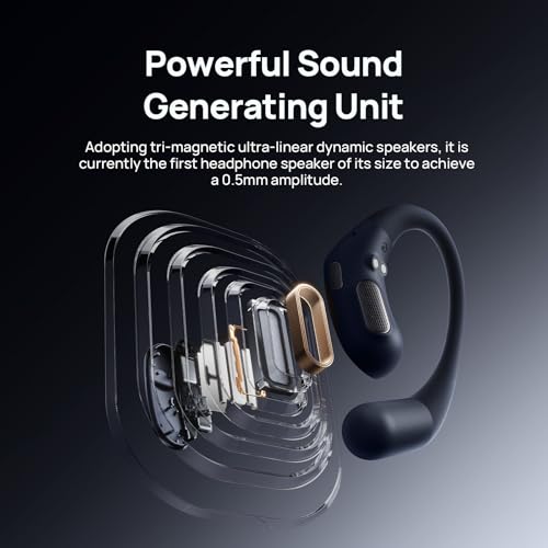 mibro OpenEar Pro Open Ear Earbuds with Mic, Lightweight Bluetooth, Black - color: Black