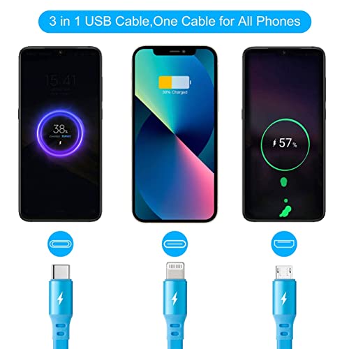 Multi Charging Cable 4A,Retractable Charger Cable 4 in1 Multi Charging Cord