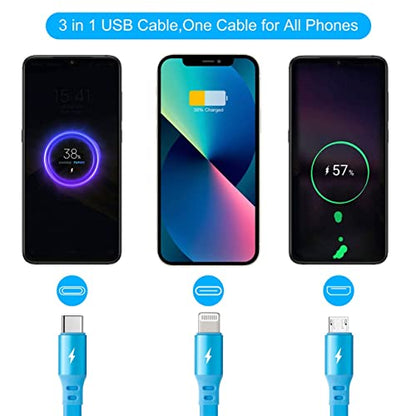 Multi Charging Cable 4A,Retractable Charger Cable 4 in1 Multi Charging Cord