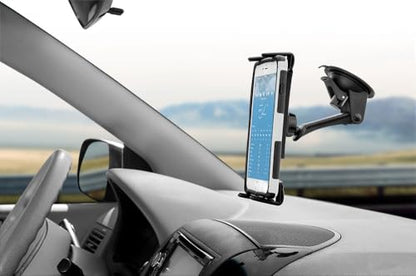 ARKON Mounts Slim-Grip Ultra Sticky Suction Windshield Phone Car Mount | Universal Phone Holder | Firm Windshield Suction | Adjustable 3" Arm | Compatible with iPad, Galaxy, Pixel and more | SM679