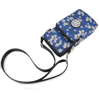 JANKS Small Crossbody Bags for Women Mini Cell Phone Purses Handbag Shoulder Bag - color: 013 White Flower