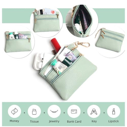 Phone Strap with Zippered Pouch, Clip and Go Strap for Phone with Wallet Crossbody, Adjustable Crossbody Phone Strap-1 - color: Jacquard Brown