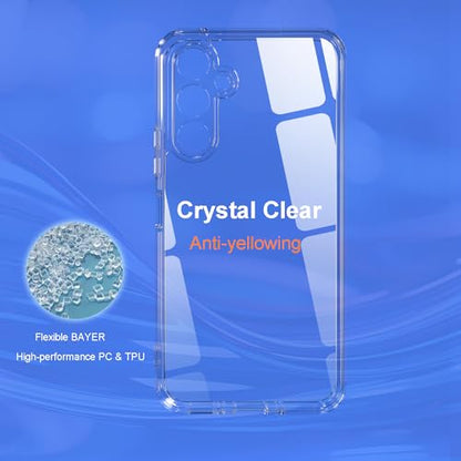 TENOC Phone Case for Samsung Galaxy A26 5G, Clear Case Anti-Yellowing Protective Bumper Hard Back Cover - color: Clear Anti-Yellowing, size: A26