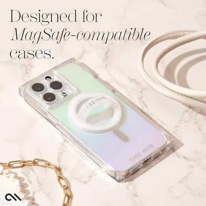 Case-Mate Magnetic Phone Loop Grip - MagSafe Holder - White Sparkle - color: White Sparkle