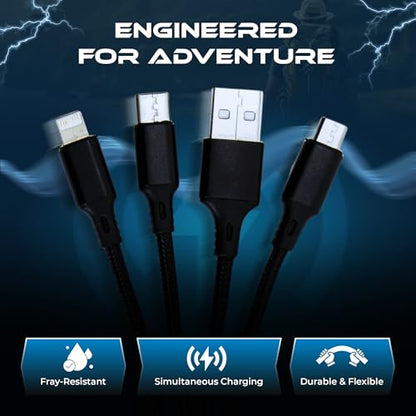 Nocqua 4-in-1 Multi Charging Cable - 5” USB C Fast Charging Cables
