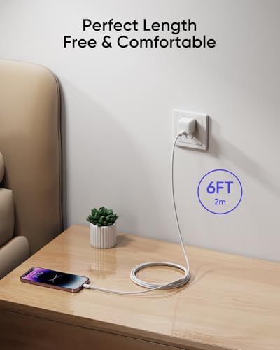 iPhone Charger 5 Pack 6FT USB C to Lightning Cable【Apple MFi Certified】iPhone Charger Fast Charging iphone lightning cable iphone charger cord for iPhone 14/13/12/12 Pro Max/11/Xs Max/XR/X,AirPods Pro