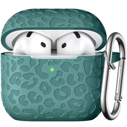 Leopard Engraved for AirPods 5 (2026) and AirPods 4 Case Cover (2024) - color: Green, size: Airpods 5 & 4 Case
