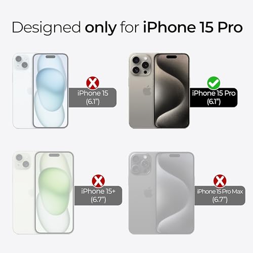 ArmorSuit Hybrid for iPhone 15 Pro Case, Shock Proof [Military-Grade Drop Protection] Phone Case for iPhone 15 Pro - Clear - size: iPhone 15 pro 6.1 IN