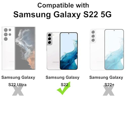 TENOC Phone Case for Samsung Galaxy S22, Clear Case Shockproof Protective Bumper Slim Cover - color: Clear, size: S22
