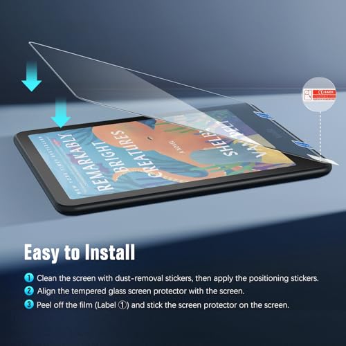 MoKo 2 Pack Temper Glass+1 Pack Anti-Glare Screen Protector for 7" E-Reader - size: 2+1 Pack