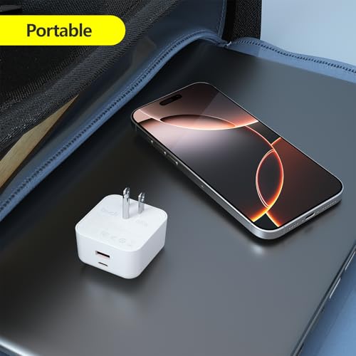 BUDI Flat USB C Wall Charger, 65W 2-Port Slim USB Wall Charger, Fast Charging Block Power Delivery for iPhone 17/16/15/14/13/12/11/Pro Max/XS/XR/8/7 - color: 2Ports(1USB A+1USB C)