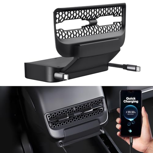Retractable Cord Car Charger Dock for Tesla Model 3/Model Y