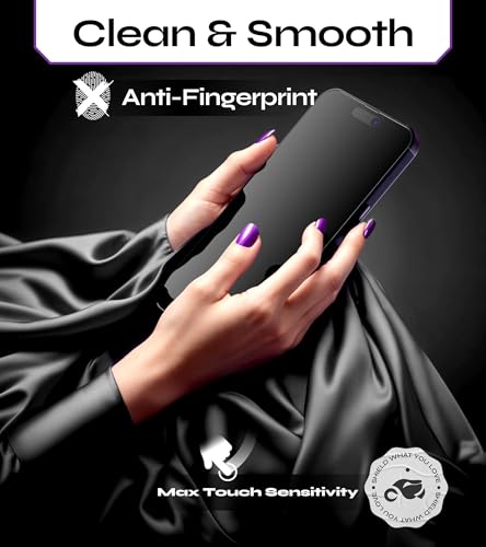 Defenslim for iPhone 15/16 Privacy Screen Protector (2Pack), Easy Auto-Dust & Align Install Kit, 6.1" Tempered Glass, 9H Hardness, Privacy Protection, Case Friendly, SpyShield