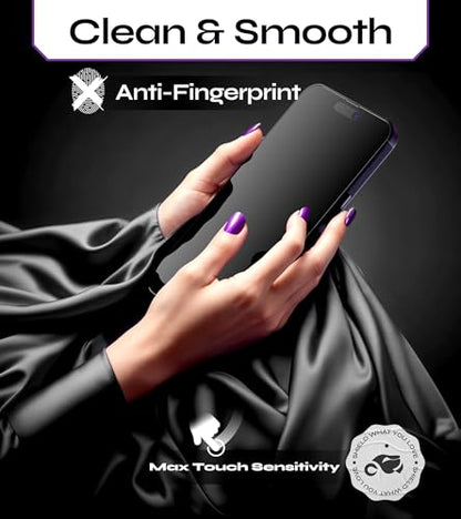 Defenslim for iPhone 15/16 Privacy Screen Protector (2Pack), Easy Auto-Dust & Align Install Kit, 6.1" Tempered Glass, 9H Hardness, Privacy Protection, Case Friendly, SpyShield