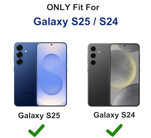 for Samsung Galaxy S25 Case, Samsung Galaxy S24 Case, with 2X Screen Protector, Dual Layer Bumper Cover with Belt Clip Holster & Kickstand Phone Case for Galaxy S25/S24 5G (Black) - color: Black