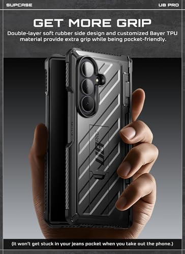 SUPCASE for Samsung Galaxy Z Fold 7 Case with Built-in Kickstand, Black - color: Black
