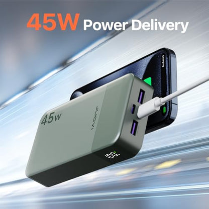 JUOVI Power Bank 45W 20000mAh Portable Charger - color: Green