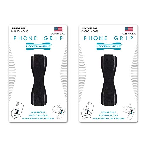 LOVEHANDLE Original Phone Grip 2-Pack - Black Strap and Base