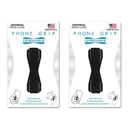 LOVEHANDLE Original Phone Grip 2-Pack - Black Strap and Base