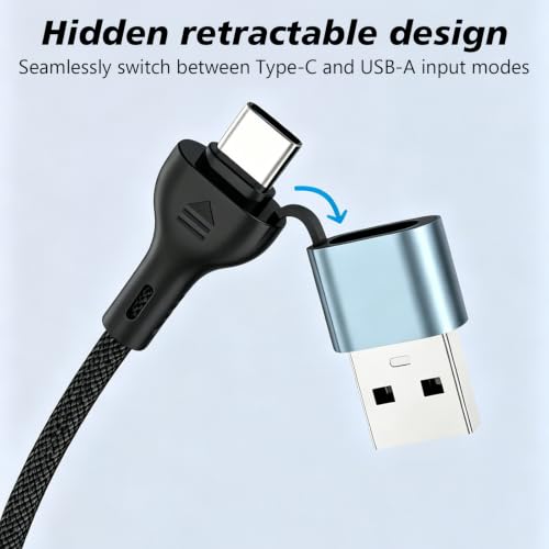 Awnuwuy 100W Multi Charge Cable for iPhone/Lightning/2 USB-C Ports, 6.6FT - size: 6.6FT