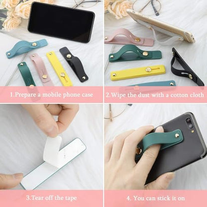 Weewooday 6 Pieces Phone Finger Strap Grip,Chic Colors,Classic - color: Chic Colors, style: Classic