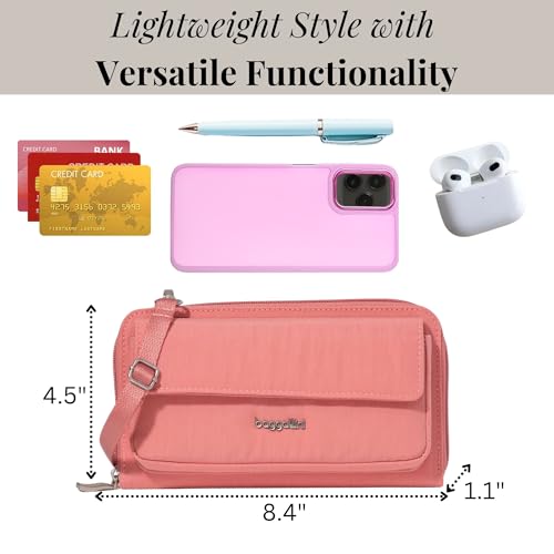 Baggallini Rfid Phone Wallet Crossbody - color: Terracotta