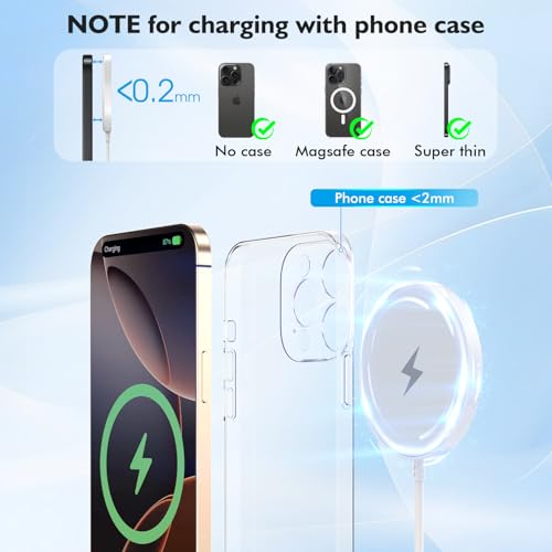 [Apple MFi Certified] iPhone 17 Magnetic Charger,6FT USB C i Phone 17 Wireless Charging Pad & Fast PD USB C Charging Block,Fast iPhone Mag-Safe Charger for iPhone 17/16 Pro/Pro Max/15/14/13/12 Series