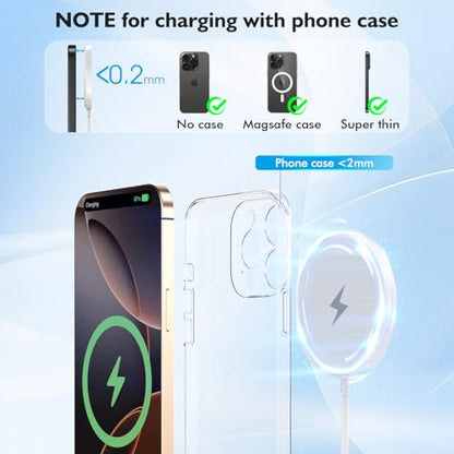 [Apple MFi Certified] iPhone 17 Magnetic Charger,6FT USB C i Phone 17 Wireless Charging Pad & Fast PD USB C Charging Block,Fast iPhone Mag-Safe Charger for iPhone 17/16 Pro/Pro Max/15/14/13/12 Series