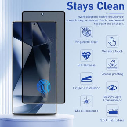 Galaxy S25 Ultra Matte Anti spy Privacy Screen Protector 2 Pack ,9H Tempered Glass,Anti-Glare Anti-Scratch, Smooth and Responsive Absolute, No Bubbles, High Definition Clear, With Installation Frame