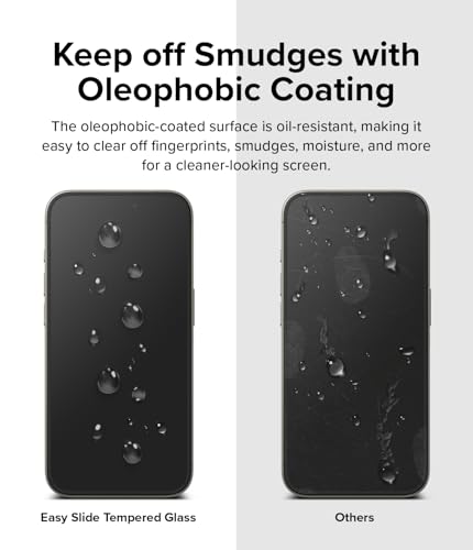 Ringke for Google Pixel 9 Pro XL Screen Protector [Easy Slide, 2 Pack] | Easy Installation with Alignment Tool, Case Friendly Premium 9H Hardness Tempered Glass - size: Pixel 9 Pro XL