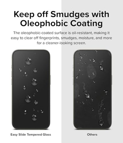 Ringke Easy Slide Tempered Glass Designed for Google Pixel 9/9 Pro Screen Protector [Super Easy to Install] Case Friendly Shatterproof Premium 9H Hardness - 2 Pack | Easy Installation with Alignment Tool, Case Friendly Premium 9H Hardness Tempered Glass -