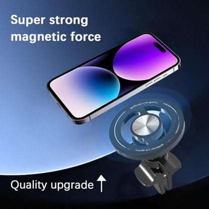 Car Magnetic Phone Holder, 360° Adjustable HandsFree Vehicle Air Vent Cellphone Mount with Clip, Strong Magnet Auto Mobile Phone Holder, Universal for 15 14 13 Pro Max - style: Clip Style