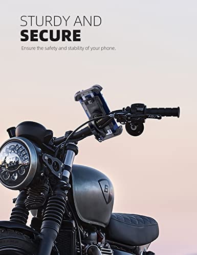 Bike Phone Mount Holder - Motorcycle Adjustable Clamp for 4.7-6.8" iPhone - color: Transparent