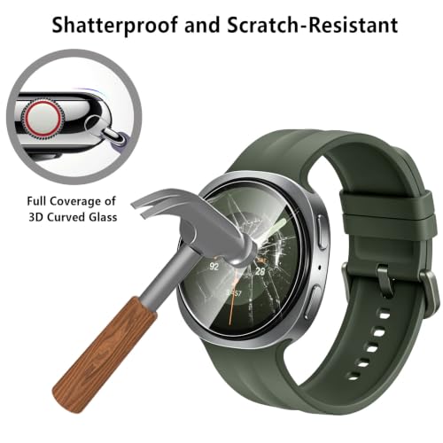 6-Pack Tempered Glass for Samsung Galaxy Watch 9 40mm Watch Screen Protector, 9H Hardness HD Clear Anti-Scratch Tempered Glass Protection Film for Galaxy Watch9 40mm, Bubble Free Anti Scratch - size: Galaxy Watch 9 40mm