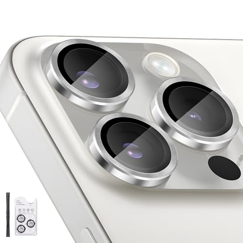 Camera Lens Protector for iPhone 16 Pro/16 Pro Max, Silver - color: Silver
