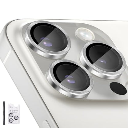 Camera Lens Protector for iPhone 16 Pro/16 Pro Max, Silver - color: Silver