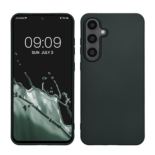 kwmobile Case Compatible with Samsung Galaxy S24 FE Case - Soft Slim Metallic TPU Silicone Cover - Metallic Teal - color: metallic teal, size: Galaxy S24 FE