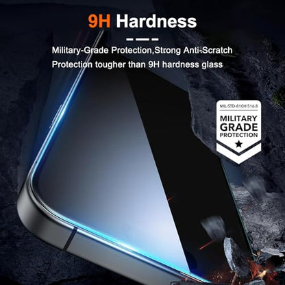 2 Pack Privacy Screen Protector for Apple iPhone Air,Anti Spy Tempered Glass, Anti-Scratch, Case Friendly【Easy Installation】