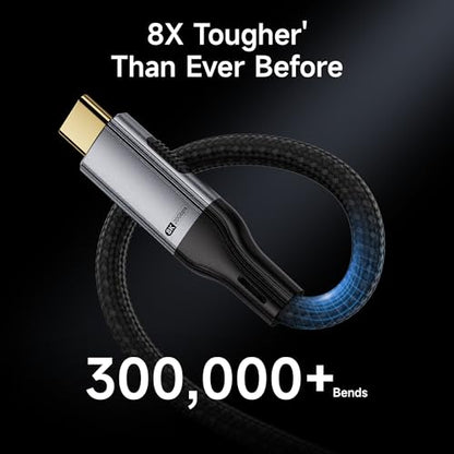 USBC to USBC 100W [16ft/2 Pack] USB C to USB C Fast Charging Cable Braided C to C Charger Cord for MacBook Pro/Air, iPhone 16 15 Pro Max Plus,iPad Pro,Samsung Galaxy S25 Ultra S24 S23,Pixel,PS5,Switch - size: 16FT+16FT