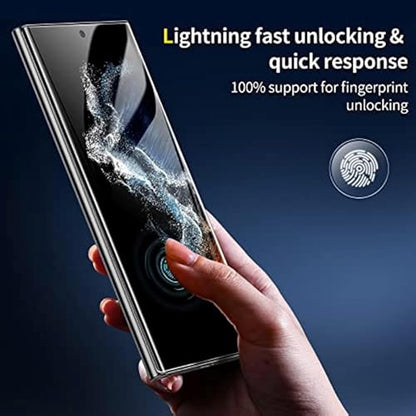 3 Pack Screen Protector Compatible for Samsung Galaxy S22 Ultra 6.8 Inch, HD Flexible Soft TPU Hydrogel Film for Samsung Galaxy S22 Ultra 5G - Support Fingerprint Unlock, High Sensitivity - size: Samsung Galaxy S22 Ultra
