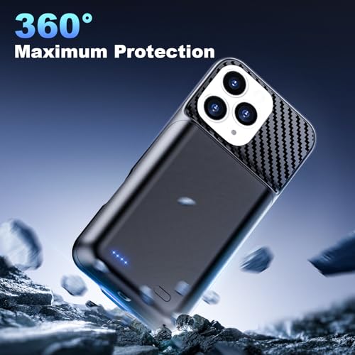 13800mAh High Capacity Battery Case for iPhone 16 Pro Max (6.9 inch) | 2026 Upgraded Battery Pack Rechargeable Charger External Charging Case with Tempered Glass Screen Protector Black - size: iPhone 16 Pro Max (6.9 inch)