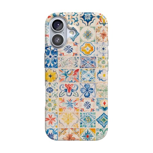 Casely iPhone 17 Case | Dolce Vita | Tuscan Tiles | Compatible with MagSafe | Classic Ultra Slim Design - color: Dolce Vita | Tuscan Tiles