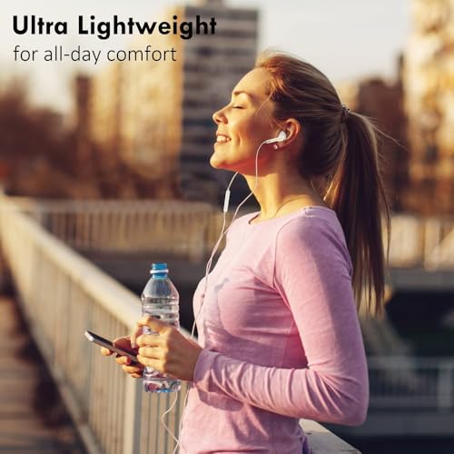 2 Packs Wired Headphones for iPhone Earbuds Built-in Microphone & Volume Control Nosie Reduction Headsets Compatible with iPhone 14/13/12/11/XR/XS/X/8/7/SE/Pro/Pro Max
