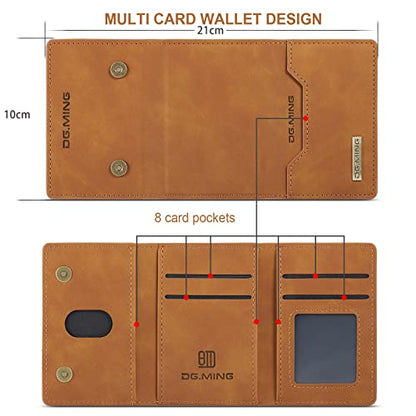 Leather Wallet Phone Cases Compatible with iPhone 14 Pro Max Case with Card Holder Men 6.7'' 2 in 1 Detachable Back Cover (Brown, IP 14 Pro Max) - color: Brown, size: IP 14 Pro Max