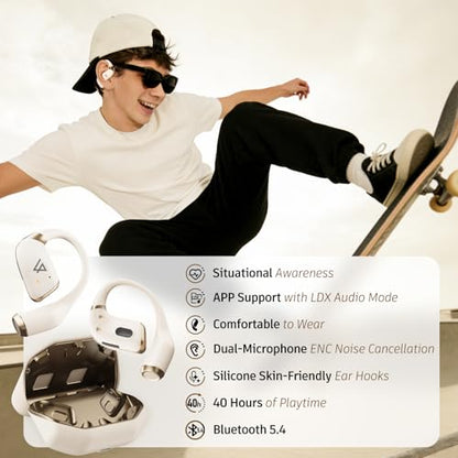 LYPERTEK SoundFree S40 Open Ear Earbuds, Bluetooth Headphones - color: S40-Beige