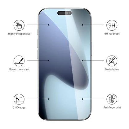 3 Pack Tempered Glass Screen Protector for iPhone 17 Pro Max 6.9 Inch with 3 Pack Camera Lens Protector, 9H Hardness, HD Clear, Scratch Resistant, Case Friendly, Easy Install - size: iPhone 17 Pro Max