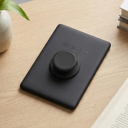 MOROCK Grip for Kindle with Kickstand and Magnetic Stand, Soft Silicone Magnetic Finger Grip for Kindle, iPhone and Smartphone, Cute Magnetic eReaders Holder, Black - color: Black