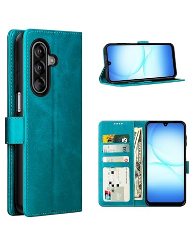 Feitenn for Samsung Galaxy A17 5G (6.7") Case Wallet 2026 with 4 Card Holders Kickstand, PU Flip Leather Magnetic Closure Folio Shockproof Protective Cover, Blue - color: Blue, size: Samsung Galaxy A17 5G